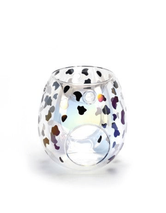 (Pre-Order) Handblown Glass Wax Melt Tealight Burner (Dalmatian)
